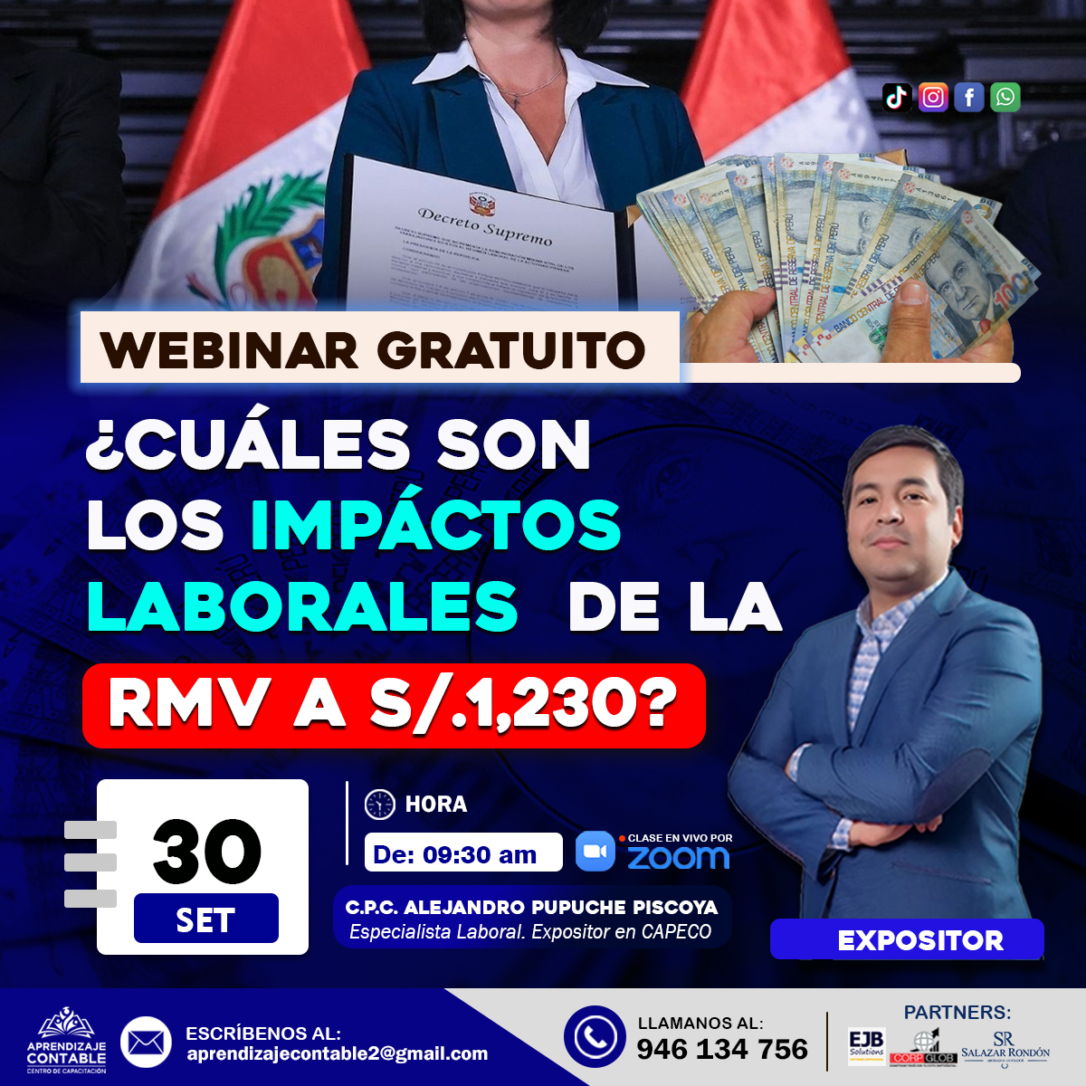 Webinar ¿CUÁLES SON LOS IMPÁCTOS LABORALES DE LA RMV A S/.1,230?